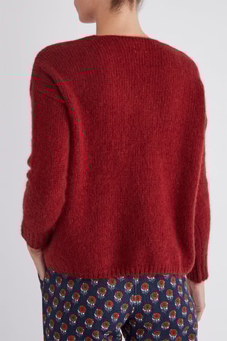 Pull en super kid mohair - Rouge