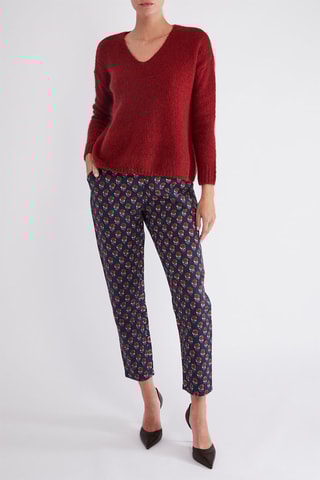 Pull en super kid mohair - Rouge