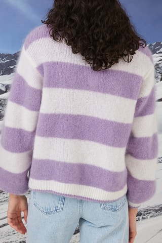 Pull en mohair et laine - Violet
