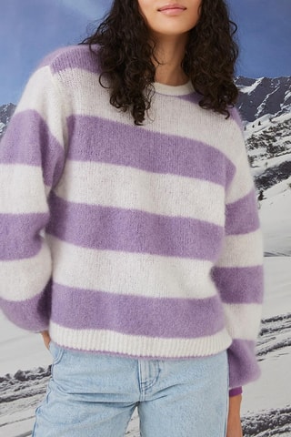 Pull en mohair et laine - Violet
