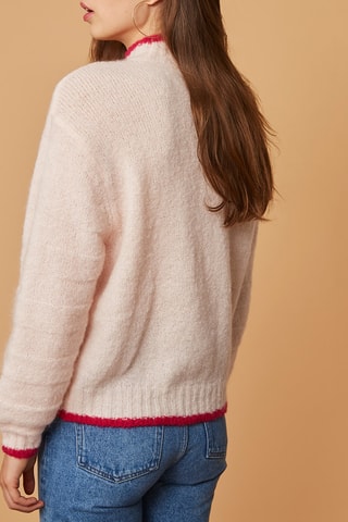 Pull en mohair et mérinos - Rose