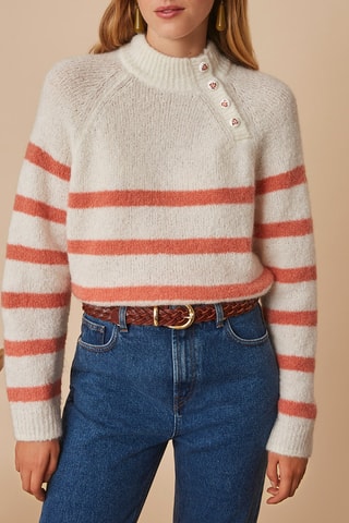Pull en mohair et mérinos - Ecru