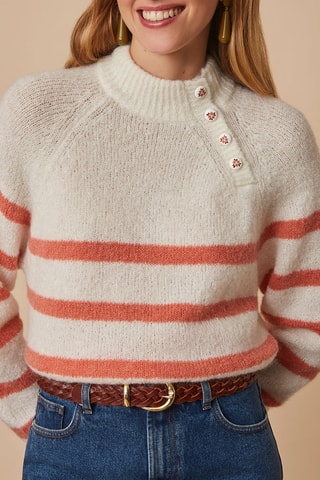 Pull en mohair et mérinos - Ecru