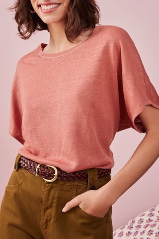 Pull en lin Barette - Rose