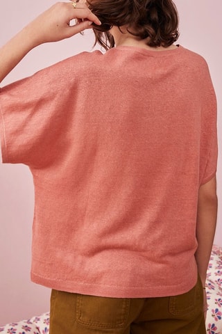 Pull en lin Barette - Rose