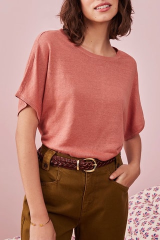 Pull en lin Barette - Rose