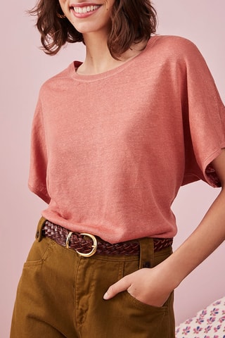 Pull en lin Barette - Rose