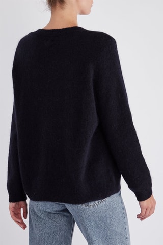 Pull en alpaga et laine - Bleu marine