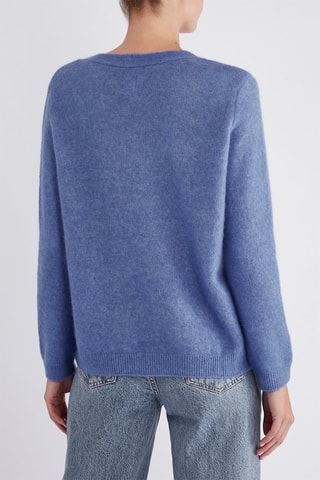 Pull en alpaga et laine - Bleu