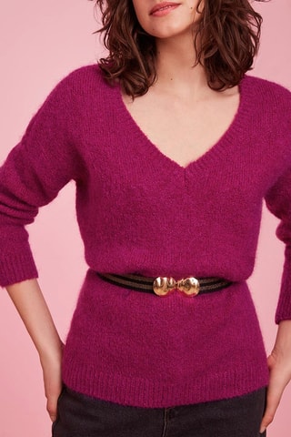Pull en mohair et mérinos Darene - Violet