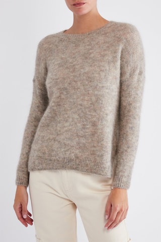 Pull en kid mohair et mérinos - Gris