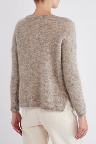 Pull en kid mohair et mérinos - Gris