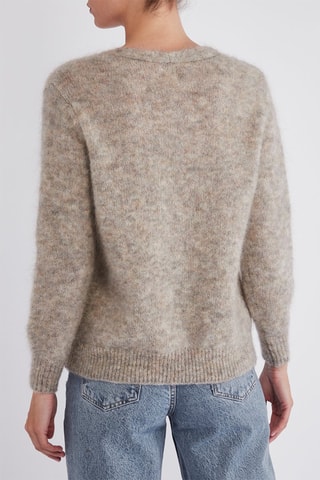 Pull en kid mohair et mérinos - Gris