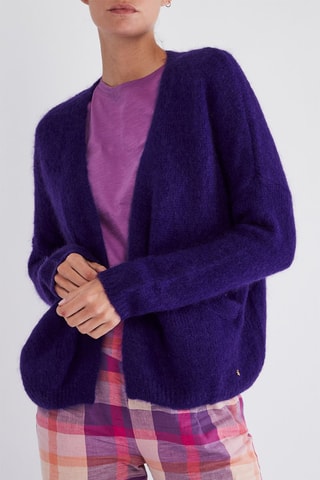 Gilet en kid mohair et mérinos - Violet
