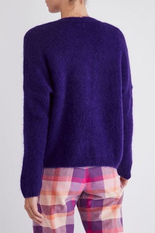 Gilet en kid mohair et mérinos - Violet