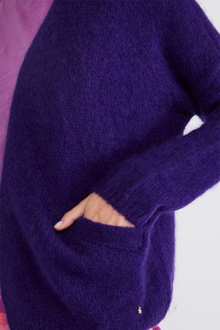 Gilet en kid mohair et mérinos - Violet