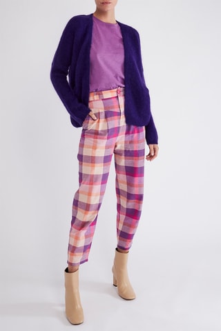 Gilet en kid mohair et mérinos - Violet