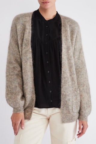 Gilet en laine et mohair - Beige