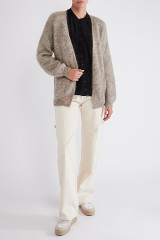 Gilet en laine et mohair - Beige