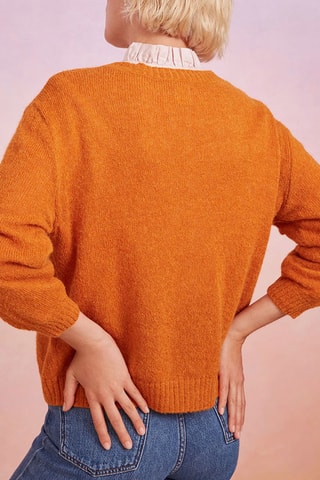 Gilet en baby alpaga et mérinos Bazilou - Orange