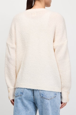 Gilet en kid mohair et mérinos Arouli - Ecru