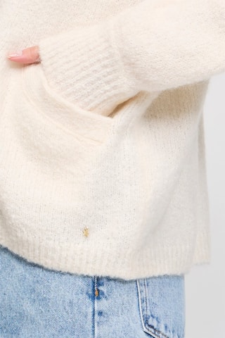 Gilet en kid mohair et mérinos Arouli - Ecru