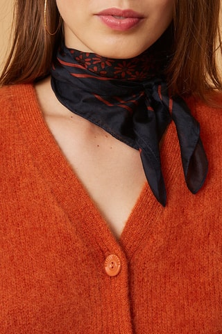 Gilet en mohair et laine - Orange