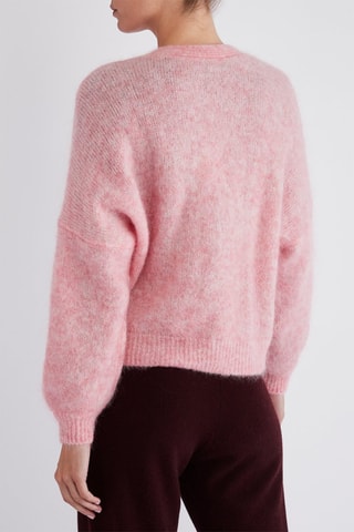 Gilet en kid mohair et laine - Rose