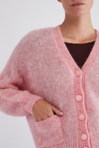 Gilet en kid mohair et laine - Rose