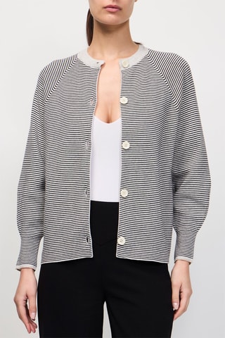 Gilet en laine Acora - Blanc et noir