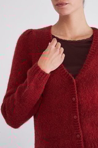 Gilet en super kid mohair et laine - Rouge