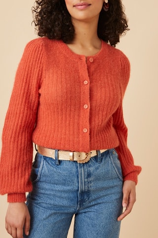 Gilet en mohair et alpaga - Orange