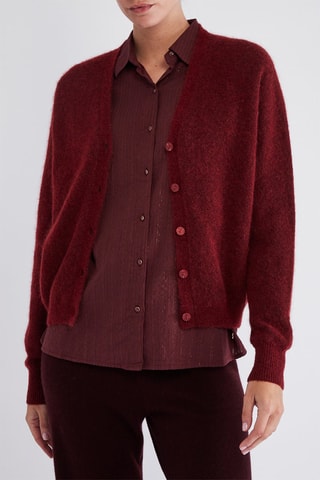 Gilet en alpaga et laine - Rouge