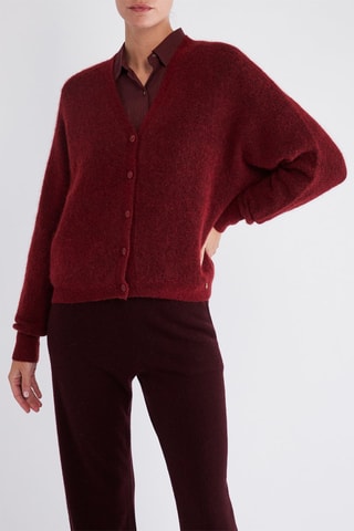Gilet en alpaga et laine - Rouge