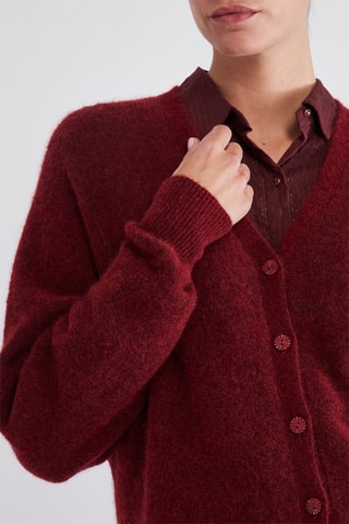 Gilet en alpaga et laine - Rouge