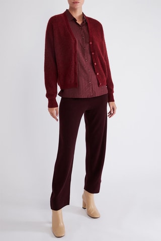 Gilet en alpaga et laine - Rouge