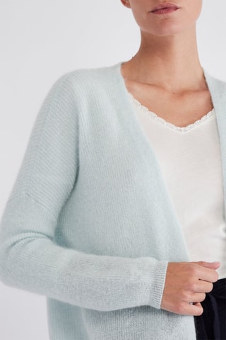 Gilet en super kid mohair et baby alpaga - Vert d'eau