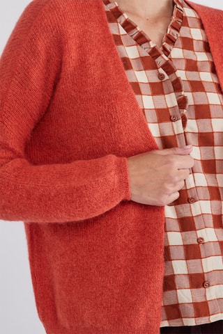Gilet en super kid mohair et baby alpaga - Orange
