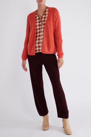Gilet en super kid mohair et baby alpaga - Orange
