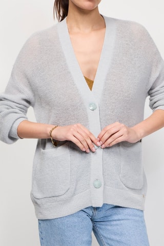 Gilet en laine, mohair et alpaga Amel - Gris