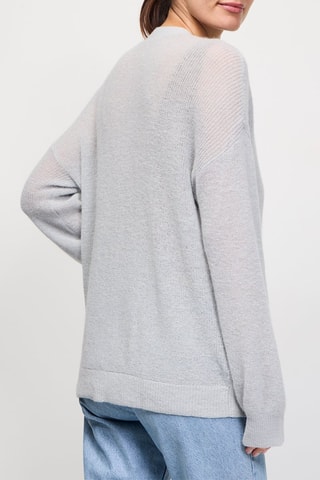 Gilet en laine, mohair et alpaga Amel - Gris