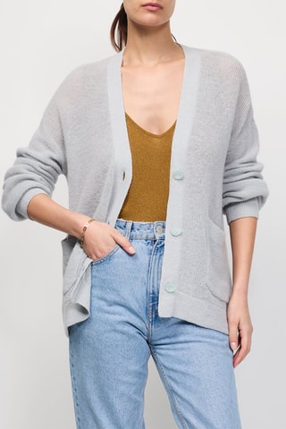 Gilet en laine, mohair et alpaga Amel - Gris
