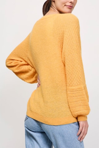 Gilet en laine, mohair et alpaga Aldino - Jaune