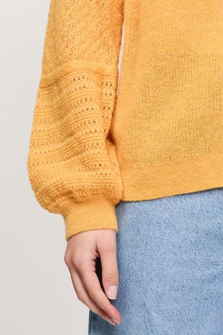 Gilet en laine, mohair et alpaga Aldino - Jaune