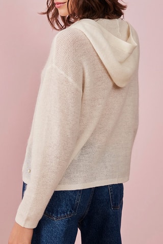 Gilet en laine, mohair et alpaga - Ecru