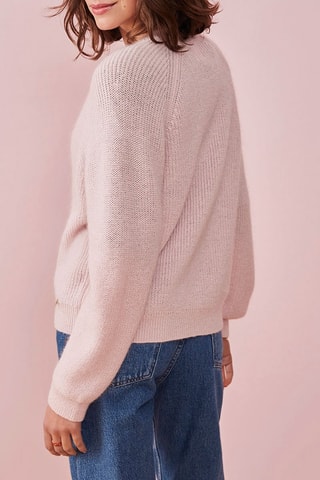 Gilet en mérinos, lin et mohair Eglantine - Nude