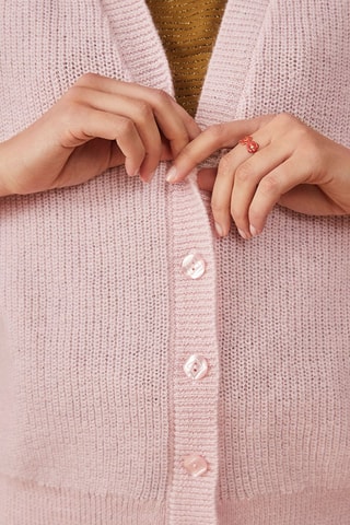 Gilet en mérinos, lin et mohair Eglantine - Nude