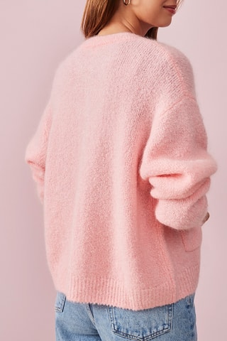 Gilet en mohair et mérinos Aribo - Rose