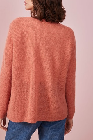 Gilet en mohair et alpaga Bonny - Rose