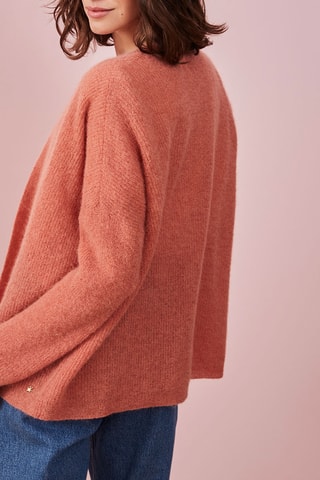 Gilet en mohair et alpaga Bonny - Rose